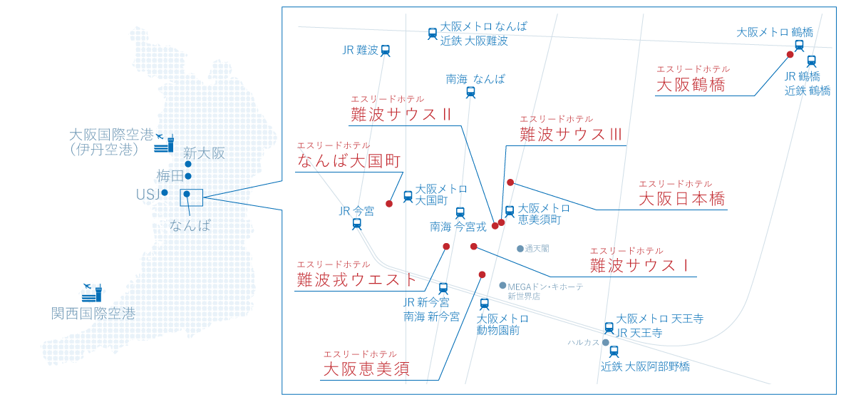 エスリードホテルマップ