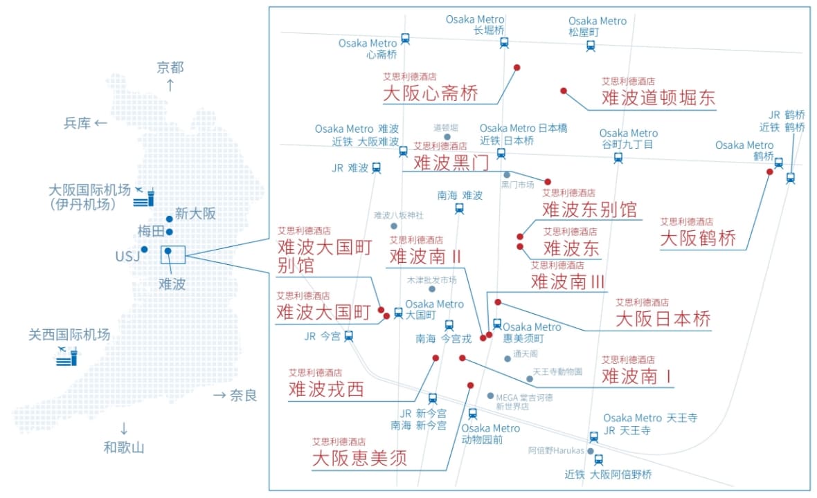 艾思利德酒店 地图