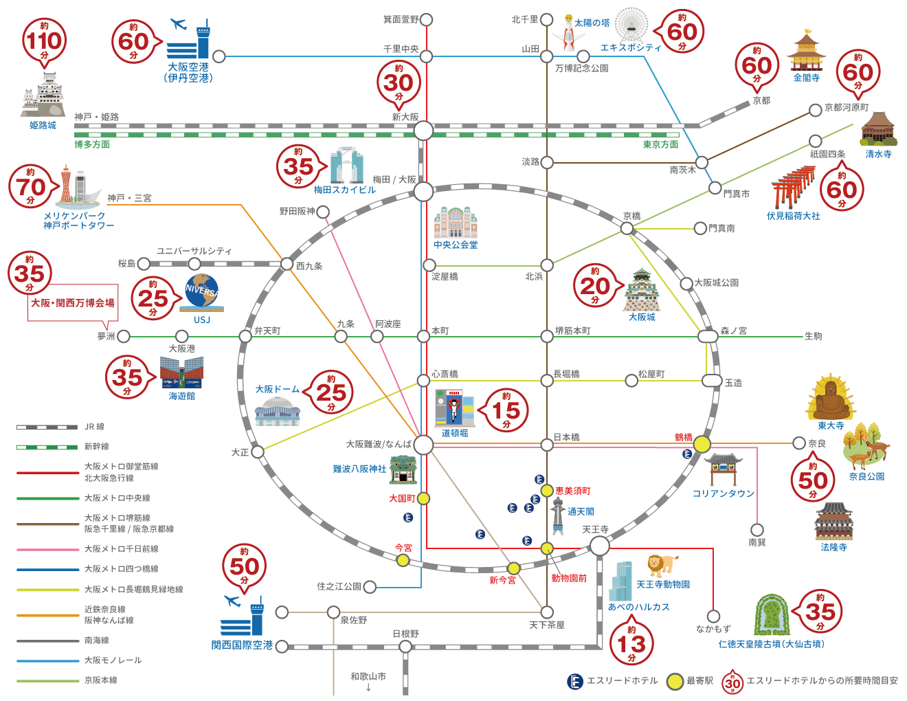 関西観光マップ