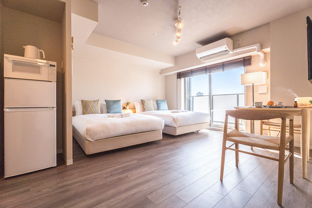 特色主题客房A  雙人床×2【高樓層】（採用MUJI客房用品）【禁煙】