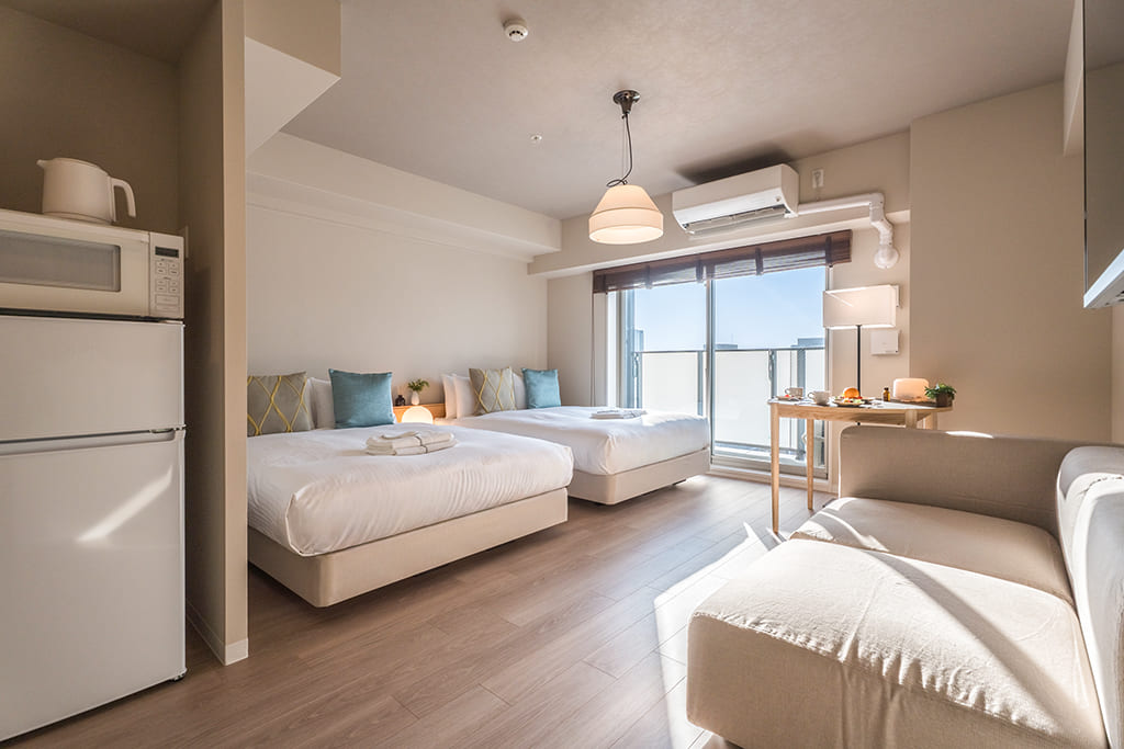 特色主题客房B  雙人床×2【高樓層】（採用MUJI客房用品）【禁煙】