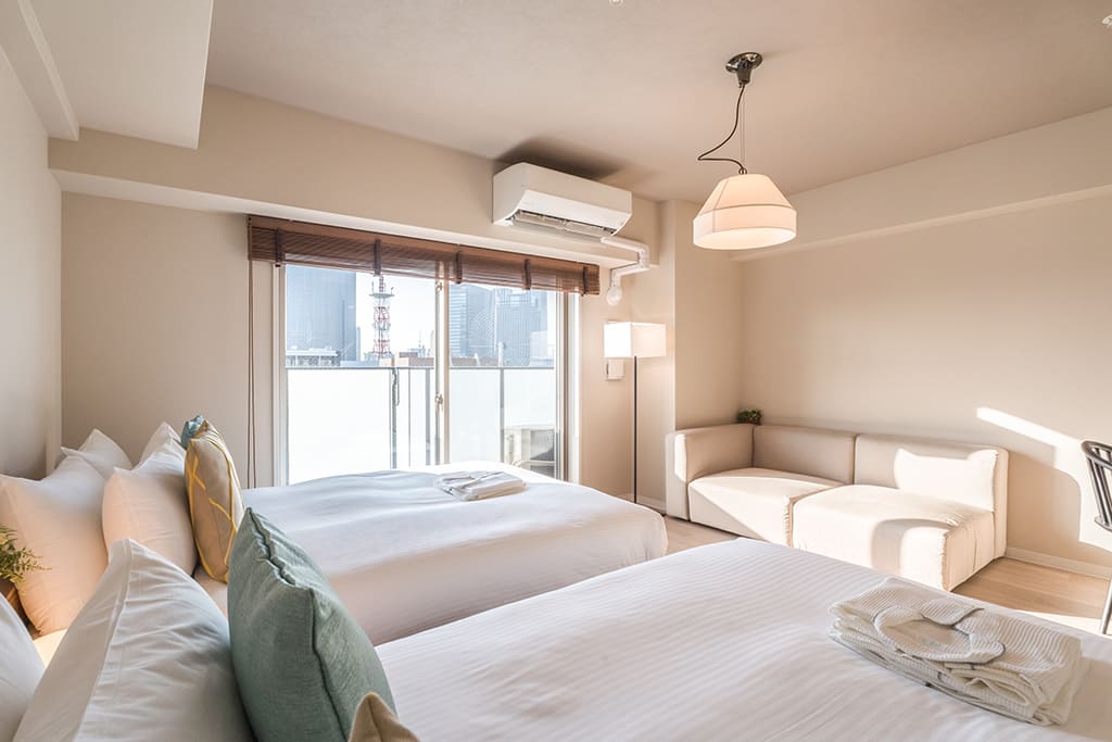特色主题客房B  雙人床×2【高樓層】（採用MUJI客房用品）【禁煙】